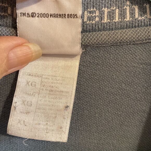 Warner Bros Polo Shirt Wiley Coyote Embroidered  Blue XL. - Picture 4 of 6